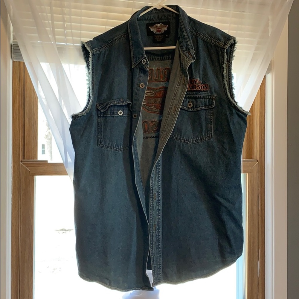 Harley Davidson denim vest (mens)